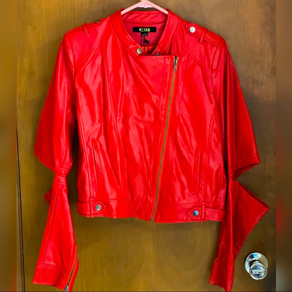 Rebel Faux Leather Moto Jacket